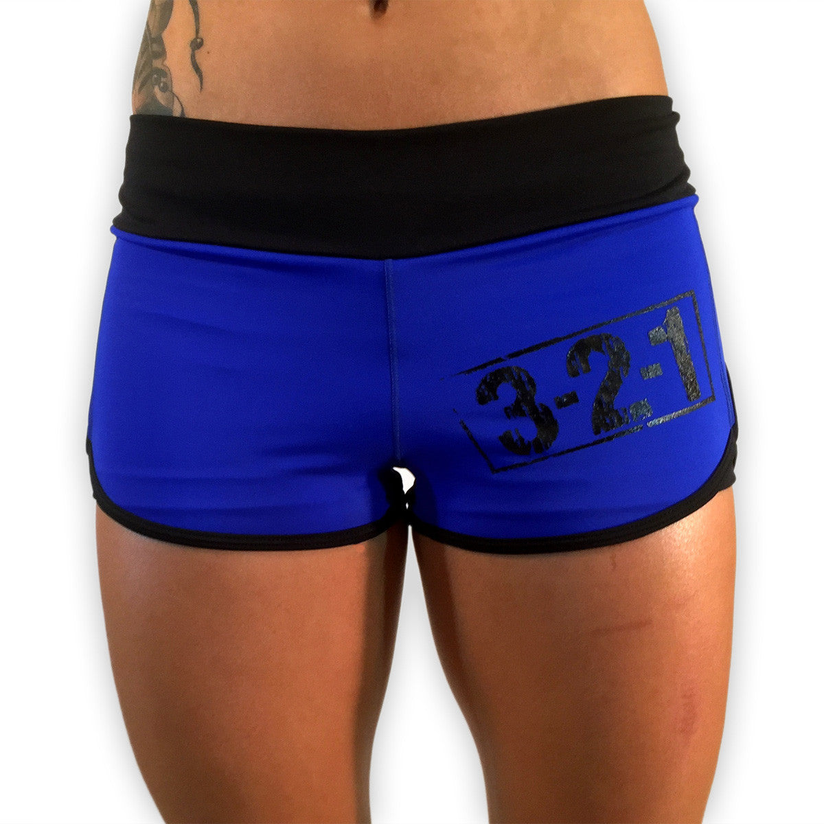 321 Apparel Women's Blue WOD Short - wod shorts 