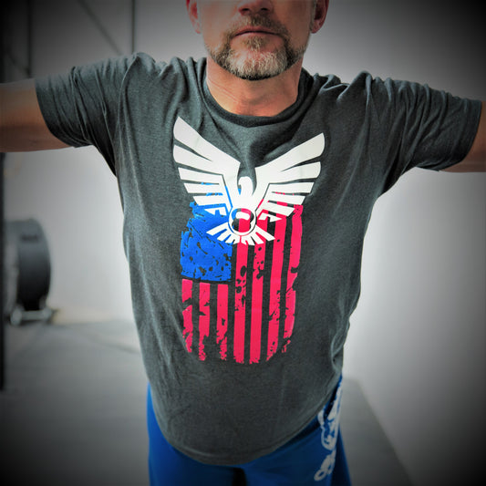 Eagle Flag T-Shirt Mens T-Shirt - 321Apparel - crossfit