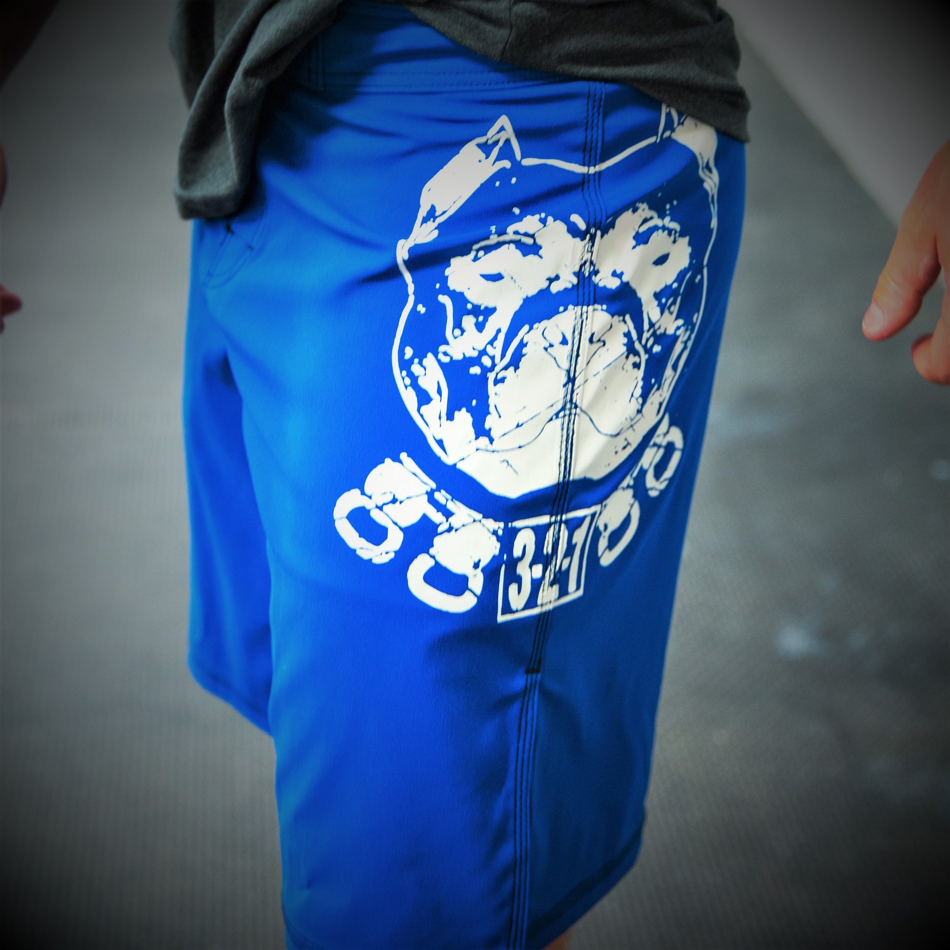 Pitbull WOD Shorts Blue Mens Shorts - 321Apparel - crossfit