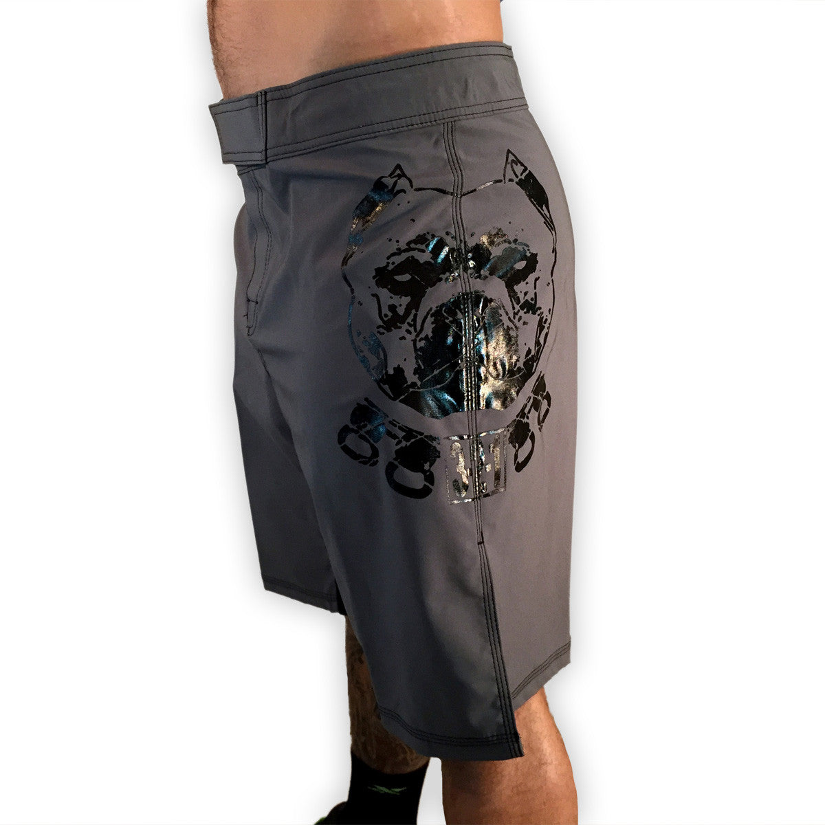 Pitbull WOD Shorts Gray Mens Shorts - 321Apparel -pitbull shorts